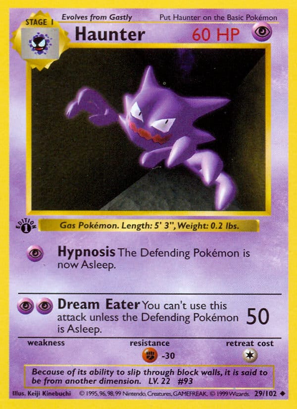 Haunter, Base Set (Shadowless) · 029/102