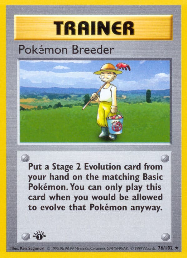 Pokemon Breeder, Base Set (Shadowless) · 076/102