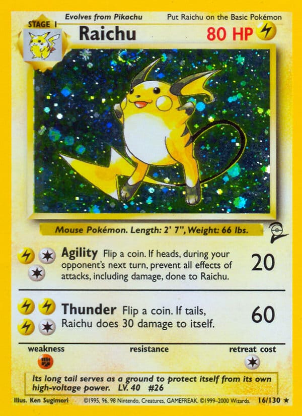 Raichu, Base Set 2 · 016/130