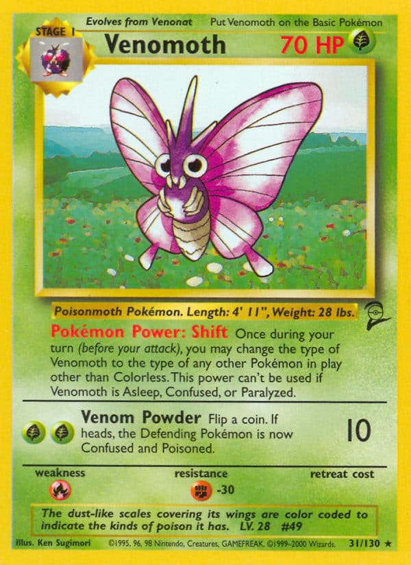 Venomoth, Base Set 2 · 031/130
