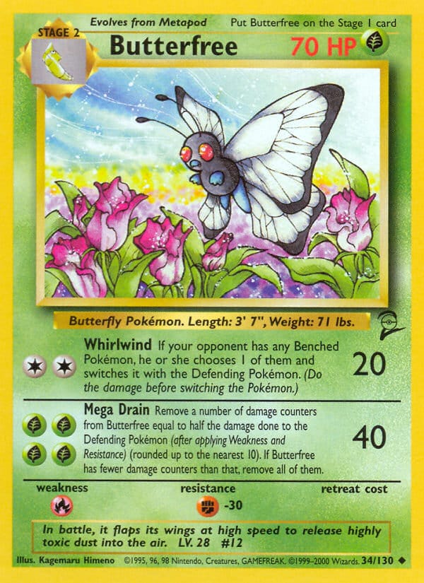 Butterfree, Base Set 2 · 034/130