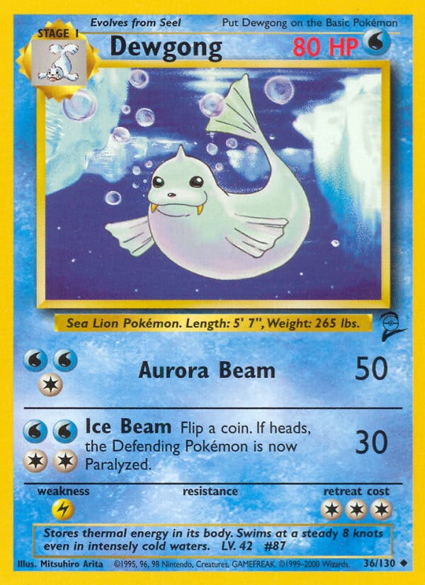 Dewgong, Base Set 2 · 036/130
