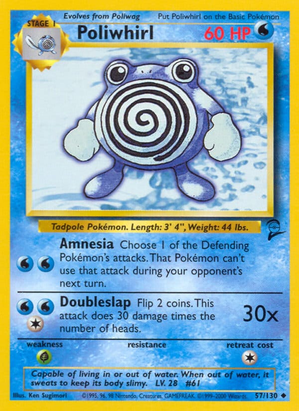 Poliwhirl, Base Set 2 · 057/130