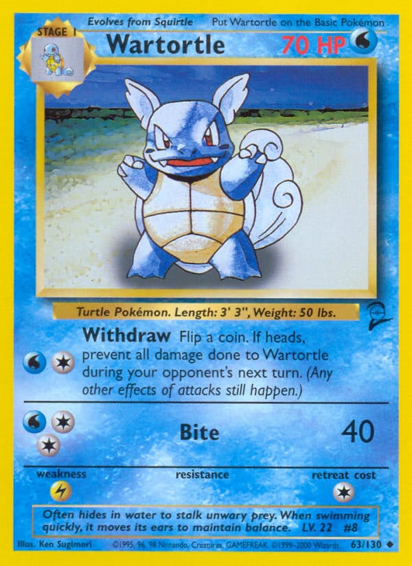 Wartortle, Base Set 2 · 063/130