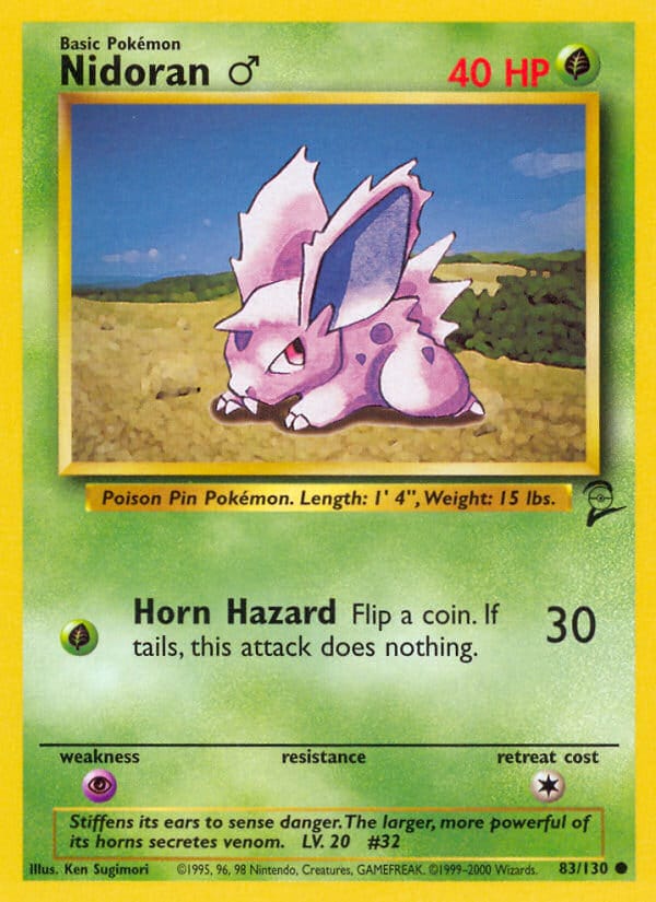 Nidoran M, Base Set 2 · 083/130