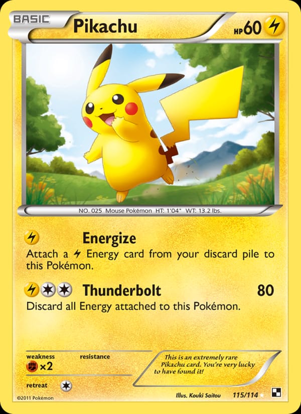 Pikachu, Black and White · 115/114