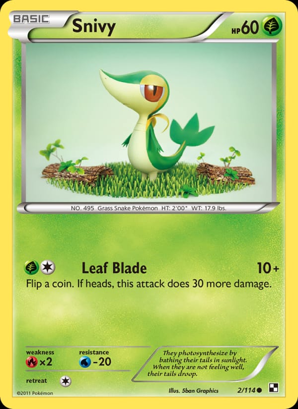 Snivy, Black and White · 2/114