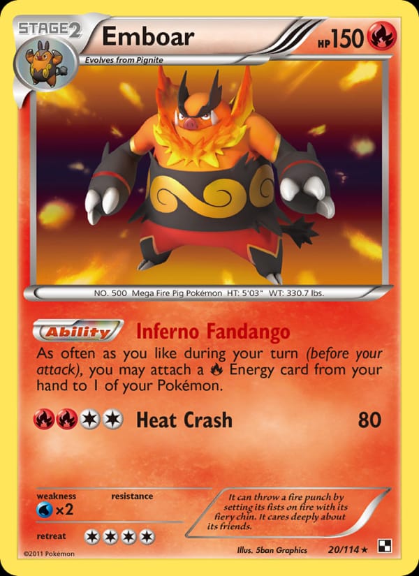 Emboar, Black and White · 20/114