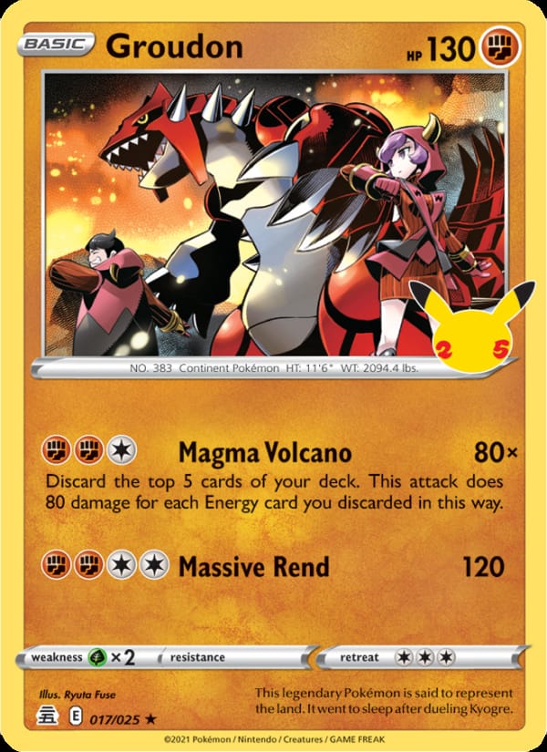 Groudon, Celebrations · 017/025
