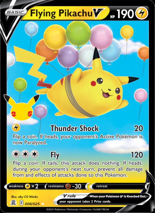 Flying Pikachu V, Celebrations · 006/025