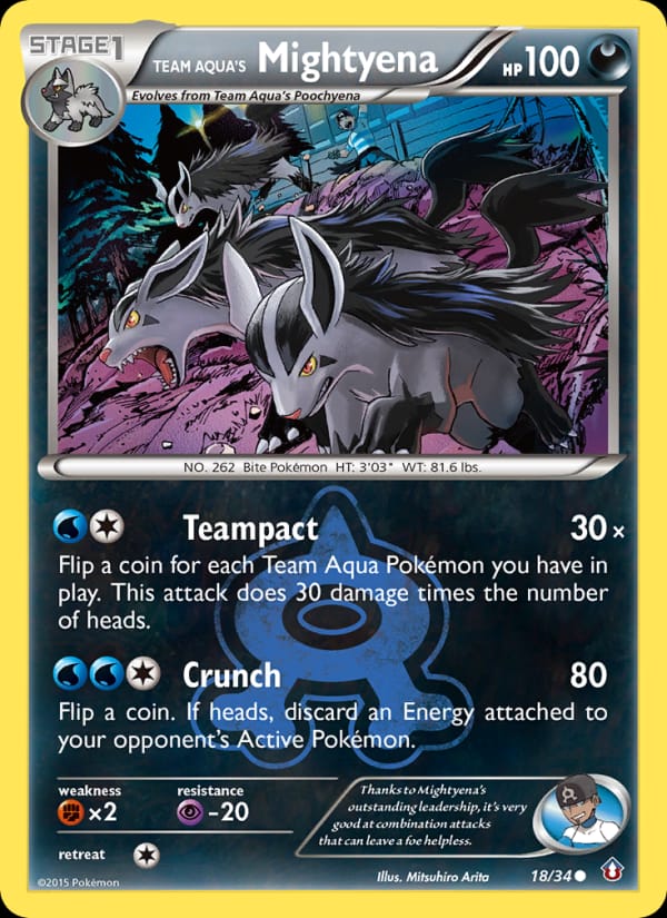 Team Aqua's Mightyena, Double Crisis · 18/34