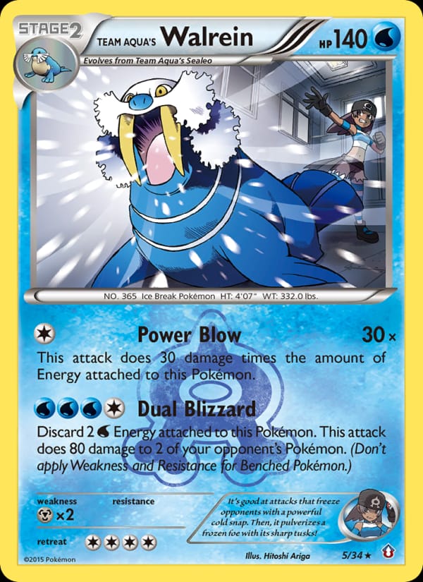 Team Aqua's Walrein, Double Crisis · 5/34