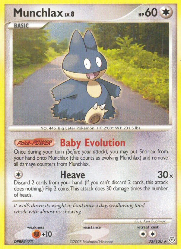 Munchlax, Diamond and Pearl · 33/130
