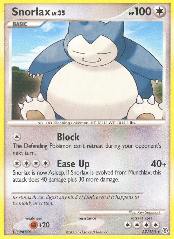 Snorlax, Diamond and Pearl · 37/130