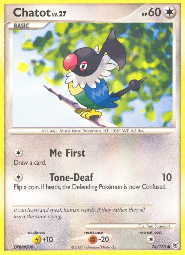 Chatot, Diamond and Pearl · 74/130