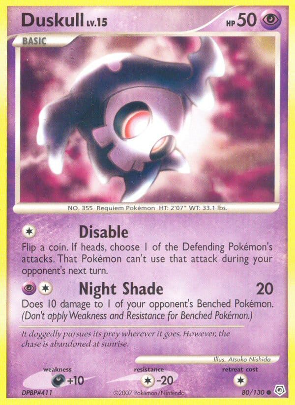 Duskull, Diamond and Pearl · 80/130