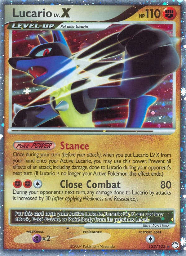 Lucario LV.X, Mysterious Treasures · 122/123