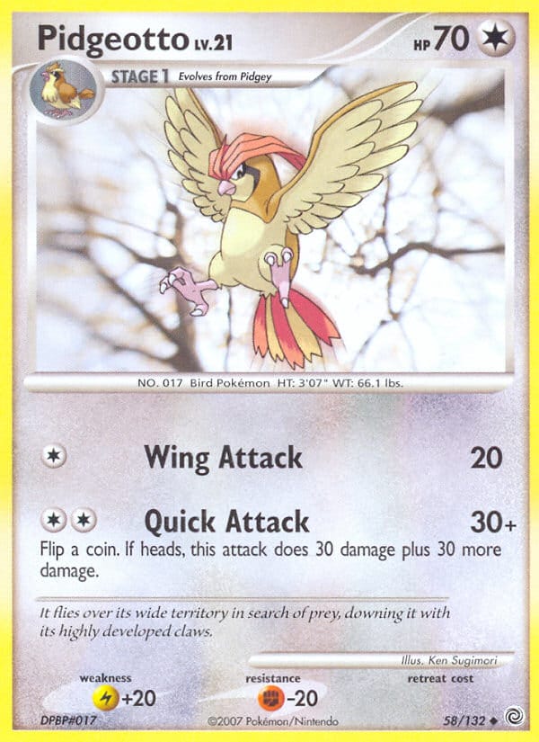 Pidgeotto, Secret Wonders · 58/132