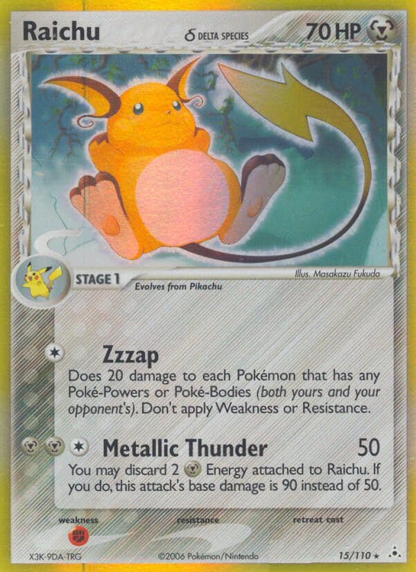 Raichu, EX Holon Phantoms · 15/110