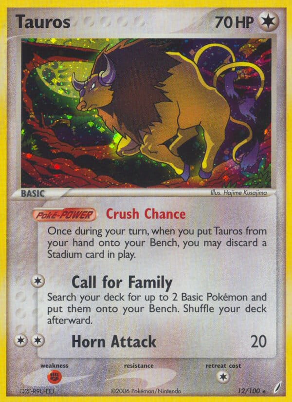 Tauros, EX Crystal Guardians · 12/100