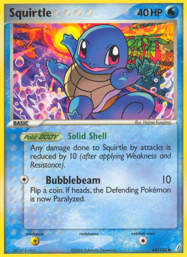 Squirtle, EX Crystal Guardians · 64/100