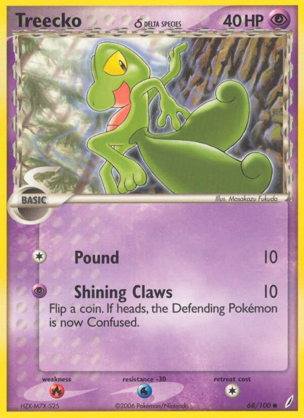 Treecko, EX Crystal Guardians · 68/100