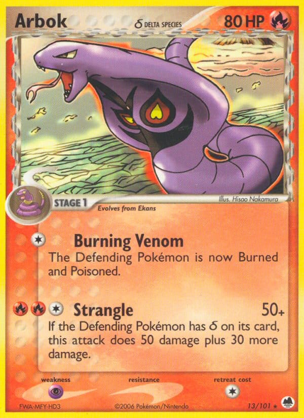Arbok, EX Dragon Frontiers · 13/101