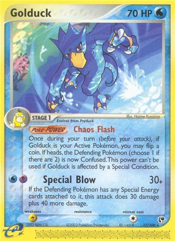 Golduck, EX Sandstorm · 17/100