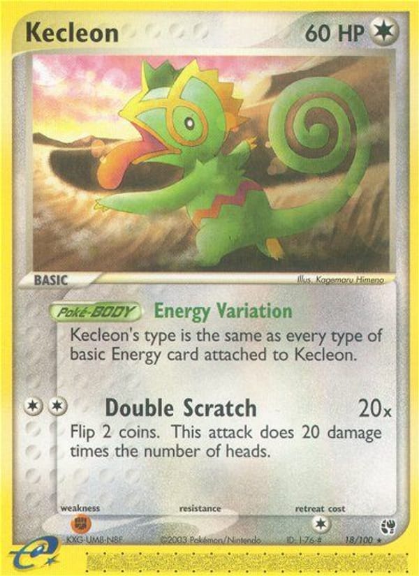 Kecleon, EX Sandstorm · 18/100