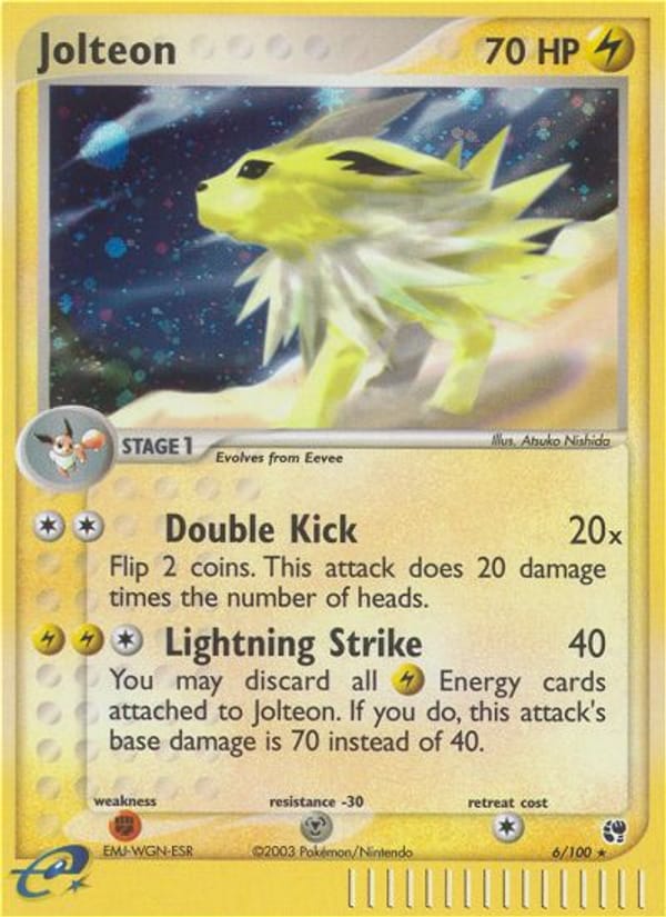 Jolteon, EX Sandstorm · 6/100