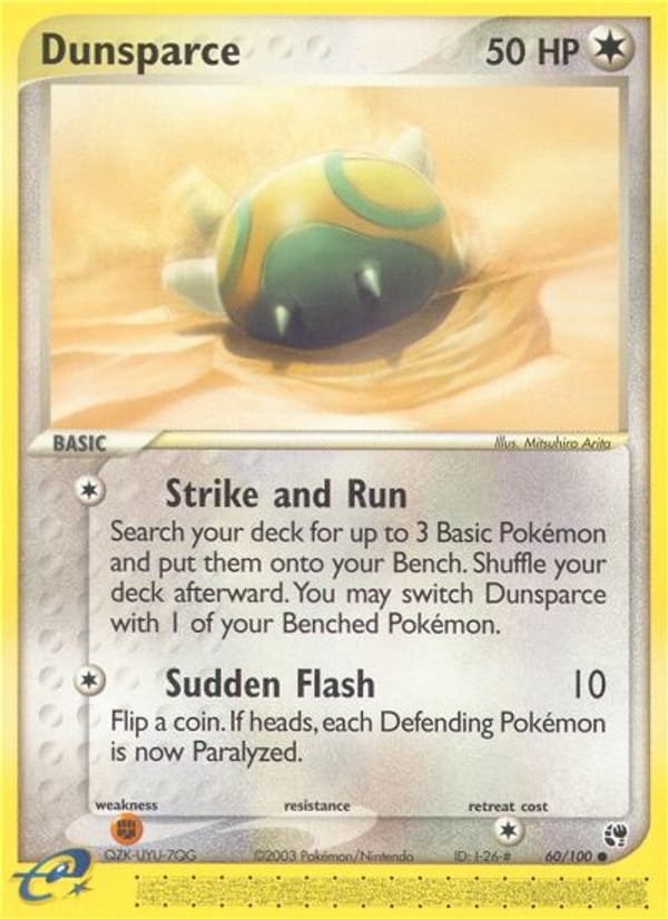 Dunsparce, EX Sandstorm · 60/100