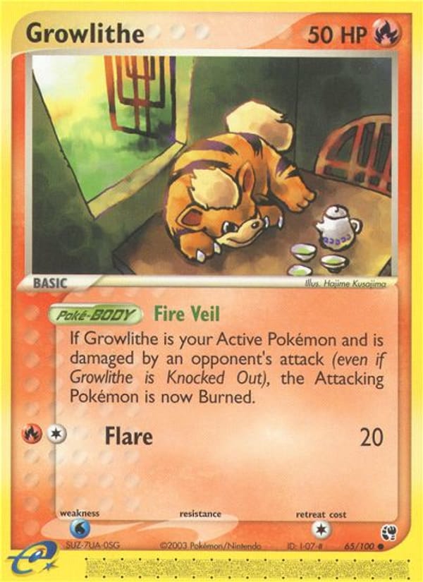 Growlithe, EX Sandstorm · 65/100