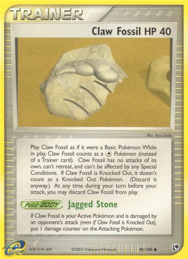 Claw Fossil, EX Sandstorm · 90/100