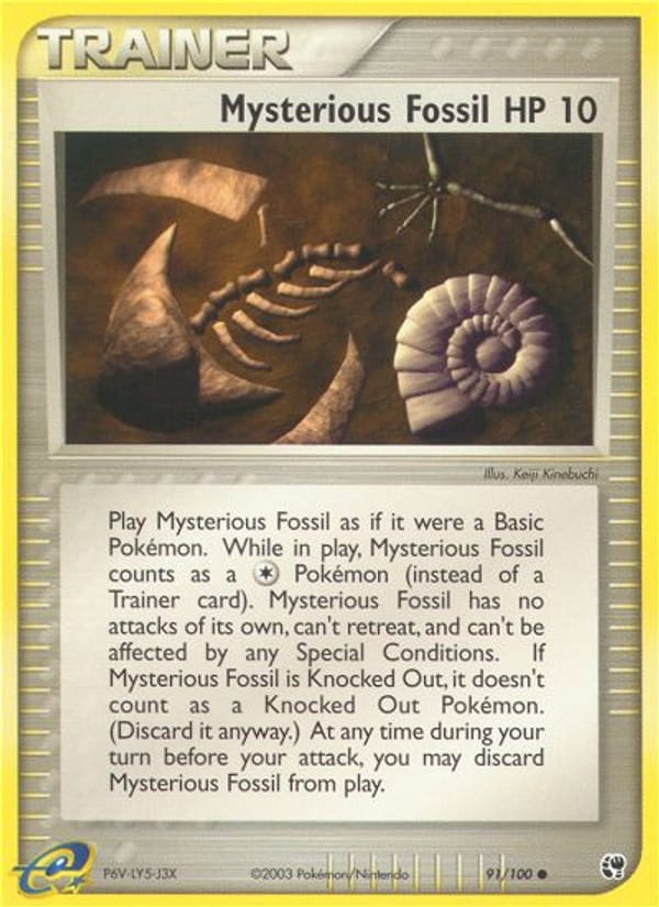 Mysterious Fossil, EX Sandstorm · 91/100