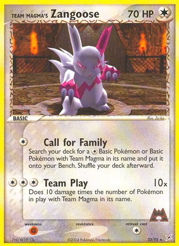 Team Magma's Zangoose, World Championship Decks · 23/95