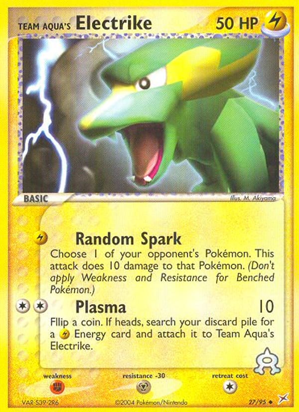 Team Aqua's Electrike, EX Team Magma vs Team Aqua · 27/95