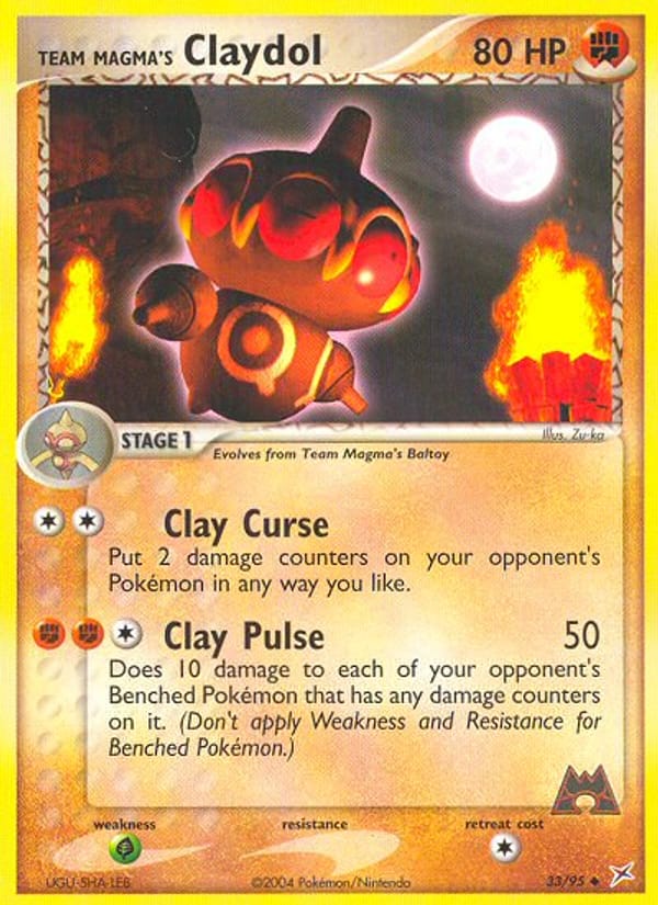 Team Magma's Claydol, EX Team Magma vs Team Aqua · 33/95