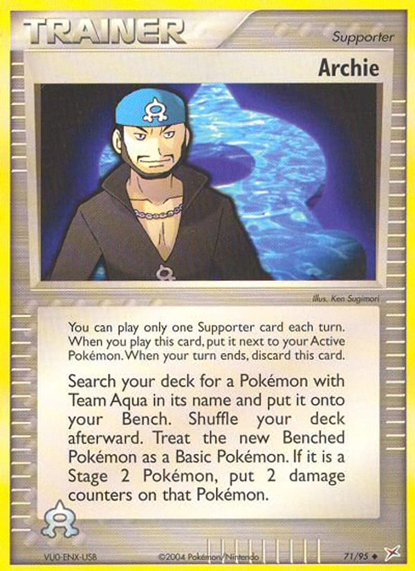 Archie, EX Team Magma vs Team Aqua · 71/95