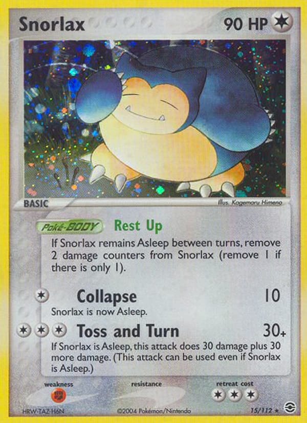 Snorlax, EX FireRed & LeafGreen · 15/112