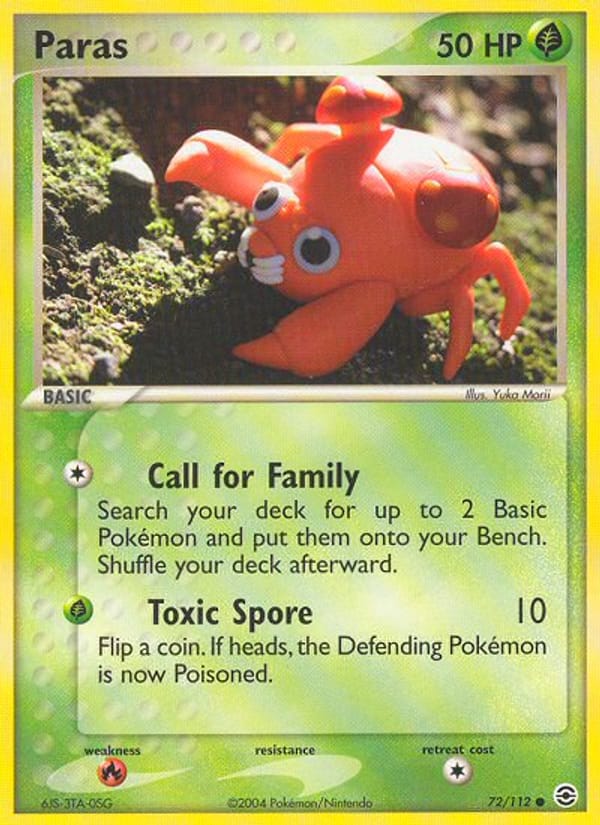 Paras, EX FireRed & LeafGreen · 72/112