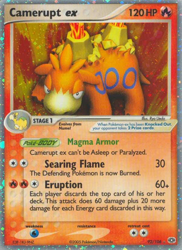 Camerupt ex, EX Emerald · 92/106