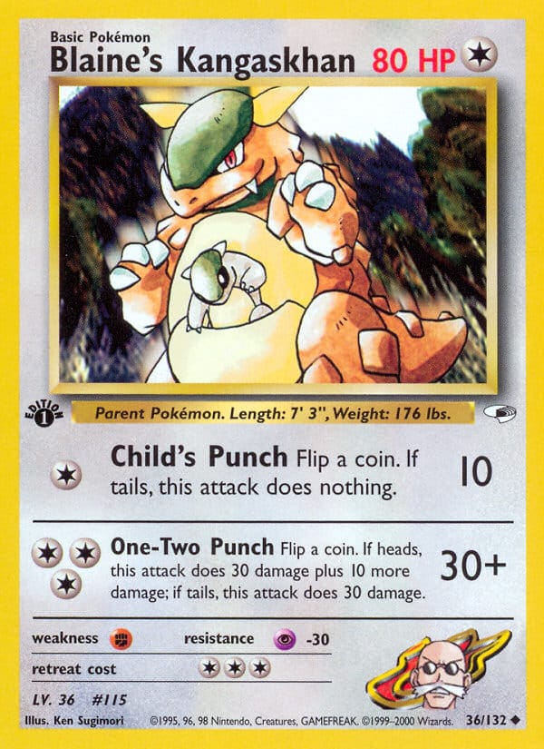 Blaine's Kangaskhan, Gym Heroes · 036/132