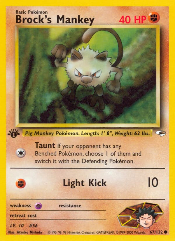 Brock's Mankey, Gym Heroes · 067/132