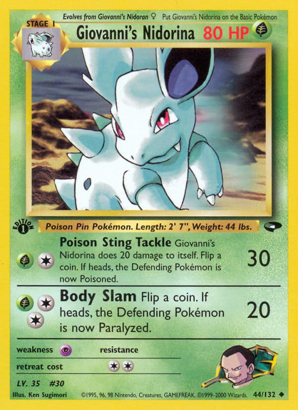 Giovanni's Nidorina, Gym Challenge · 044/132