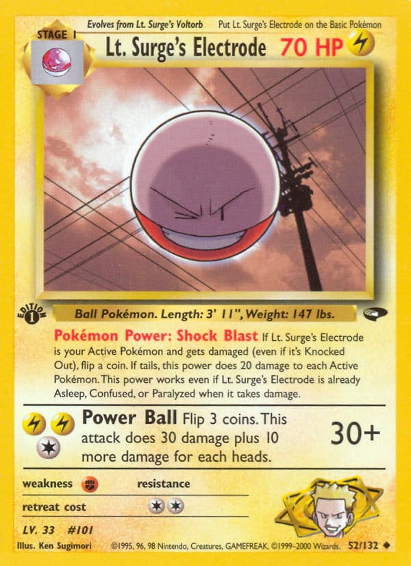 Lt. Surge's Electrode, Gym Challenge · 052/132