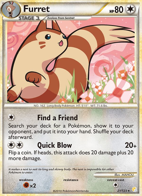 Furret, HeartGold SoulSilver · 21/123