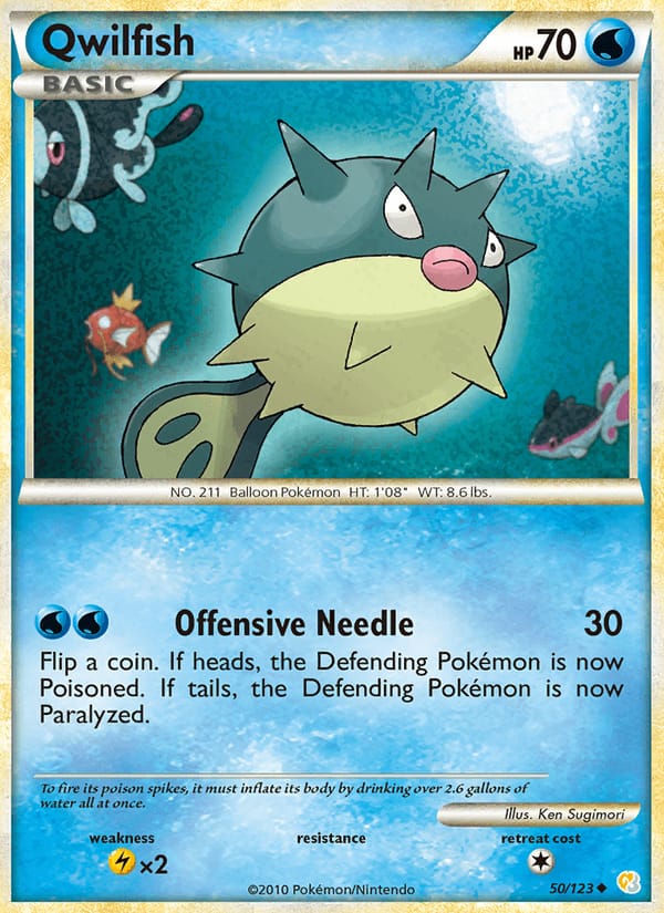 Qwilfish, HeartGold SoulSilver · 50/123