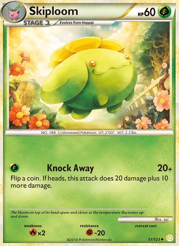 Skiploom, HeartGold SoulSilver · 51/123