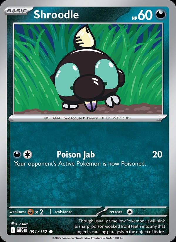 Shroodle, ME01: Mega Evolution · 091/132