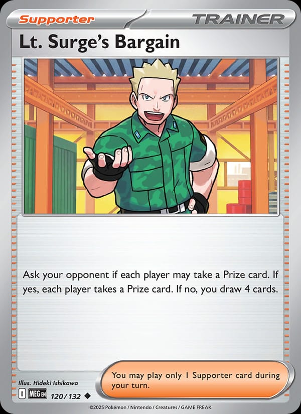 Lt. Surge's Bargain, ME01: Mega Evolution · 120/132